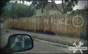See Fence Painted – White Trash Repairs