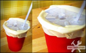 Red Solo Travel Cup – White Trash Repairs