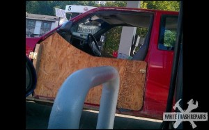 Plywood truck door – White Trash Repairs
