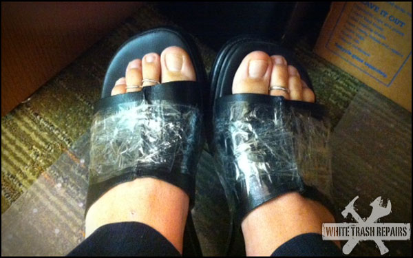 Broken Sandals Fix – White Trash Repairs