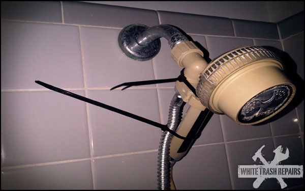 Zip Tie Shower – White Trash Repairs