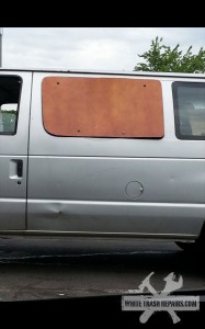 Wood panel….window van
