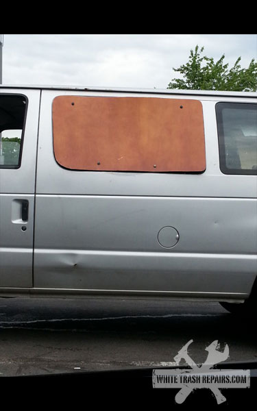 Wood panel....window van