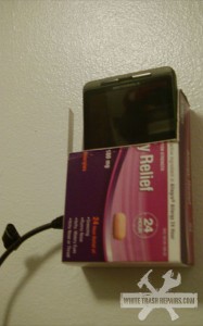 Homemade cell phone holder