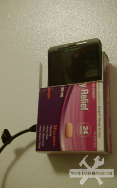 Homemade cell phone holder 